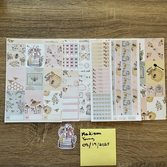 Two lil bees foiled kit weekly kit stickers - Picture 1 of 1
